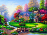 Country Side In Rainbow Colors