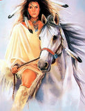 Indian Woman And Horse