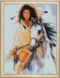 Indian Woman And Horse