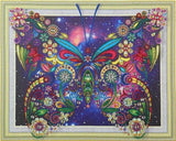 Butterfly And Flowers Embroidery